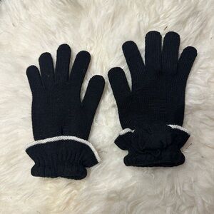 Lili Gaufrette black winter gloves
